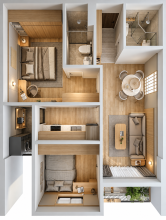 Căn 2PN 2WC nội thất sang trọng, ấm áp tại Ecolife Signature | chỉ 2,4 tỷ