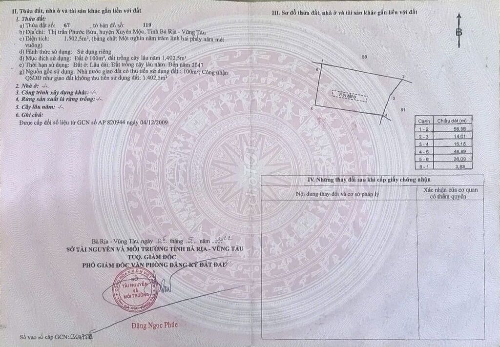 BÁN ĐẤT 215 HUỲNH MINH THẠNH, huyện Xuyên Mộc, Bà Rịa - Vũng Tàu