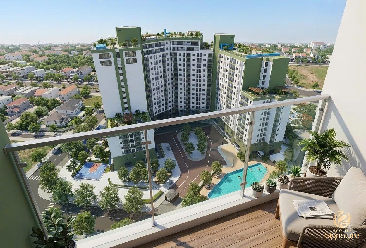 Căn hộ A2 2PN, diện tích lên tới 67m2 ở thuộc Ecolife Signature đường Mê Linh, Liên Chiểu, Đà Nẵng