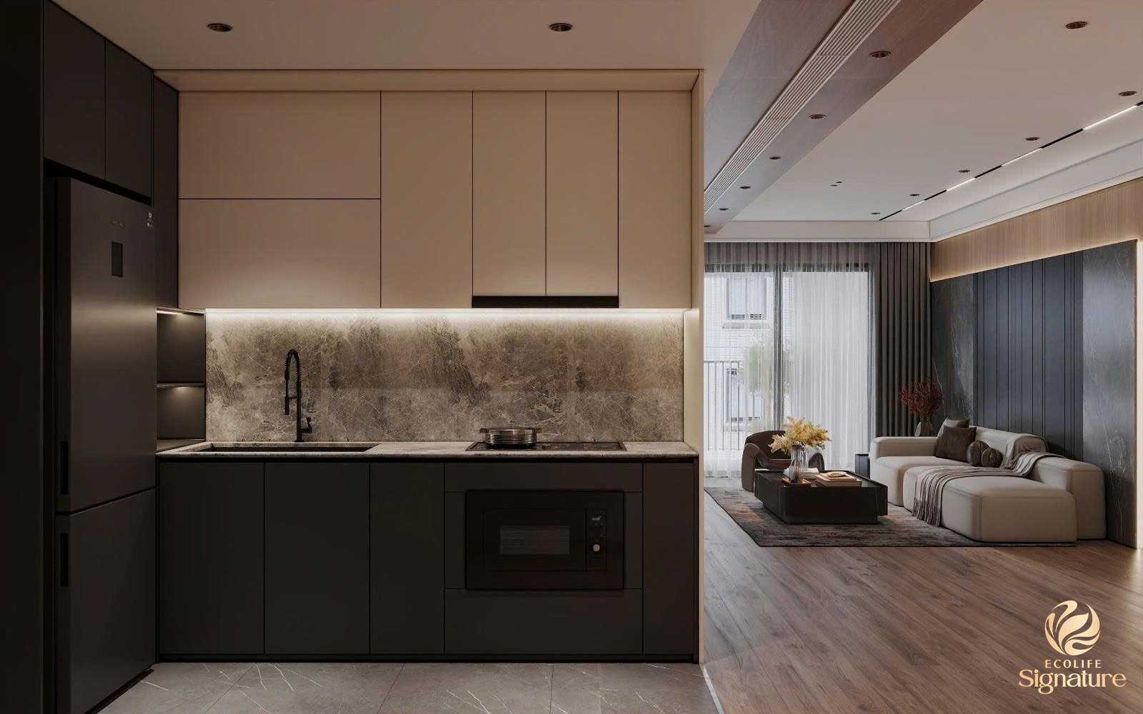 Căn hộ A2 2PN, diện tích lên tới 67m2 ở thuộc Ecolife Signature đường Mê Linh, Liên Chiểu, Đà Nẵng