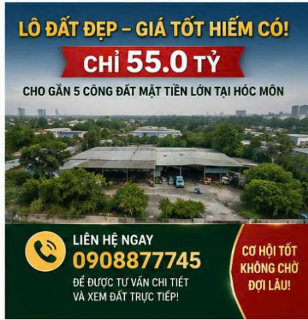 Kho xưởng 4875m2 Đặng Công Bỉnh, Xuân Thới Thượng, Hóc Môn. Bán gấp 55 tỷ!