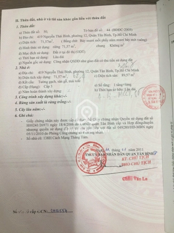 419 Đường Nguyễn Thái Bình, Phường Bảy Hiền