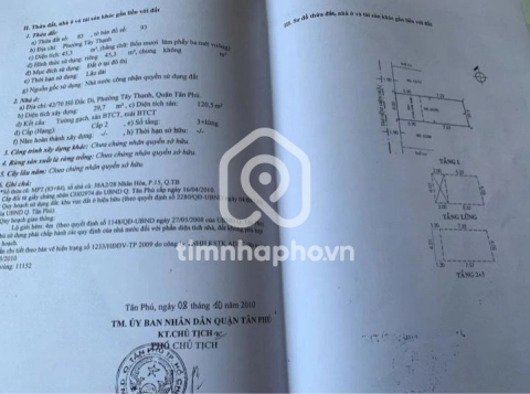 42/70 Đường Hồ Đắc Di, Phường Tây Thạnh