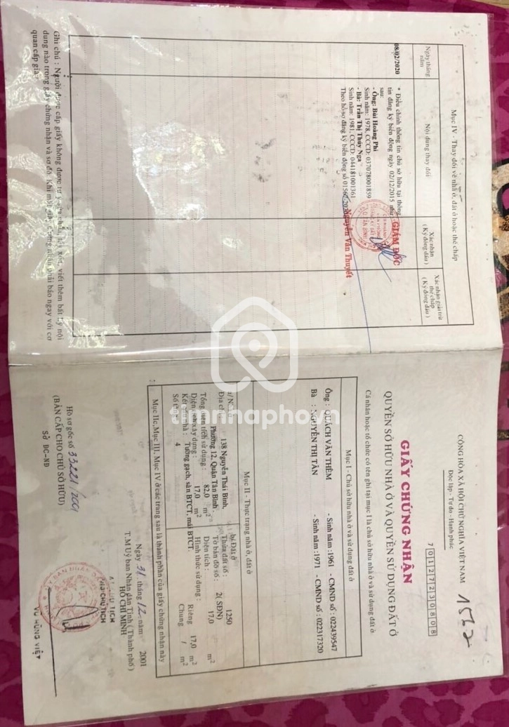 138 Đường Nguyễn Thái Bình, Phường Bảy Hiền 138 Đường Nguyễn Thái Bình, Phường Bảy Hiền
