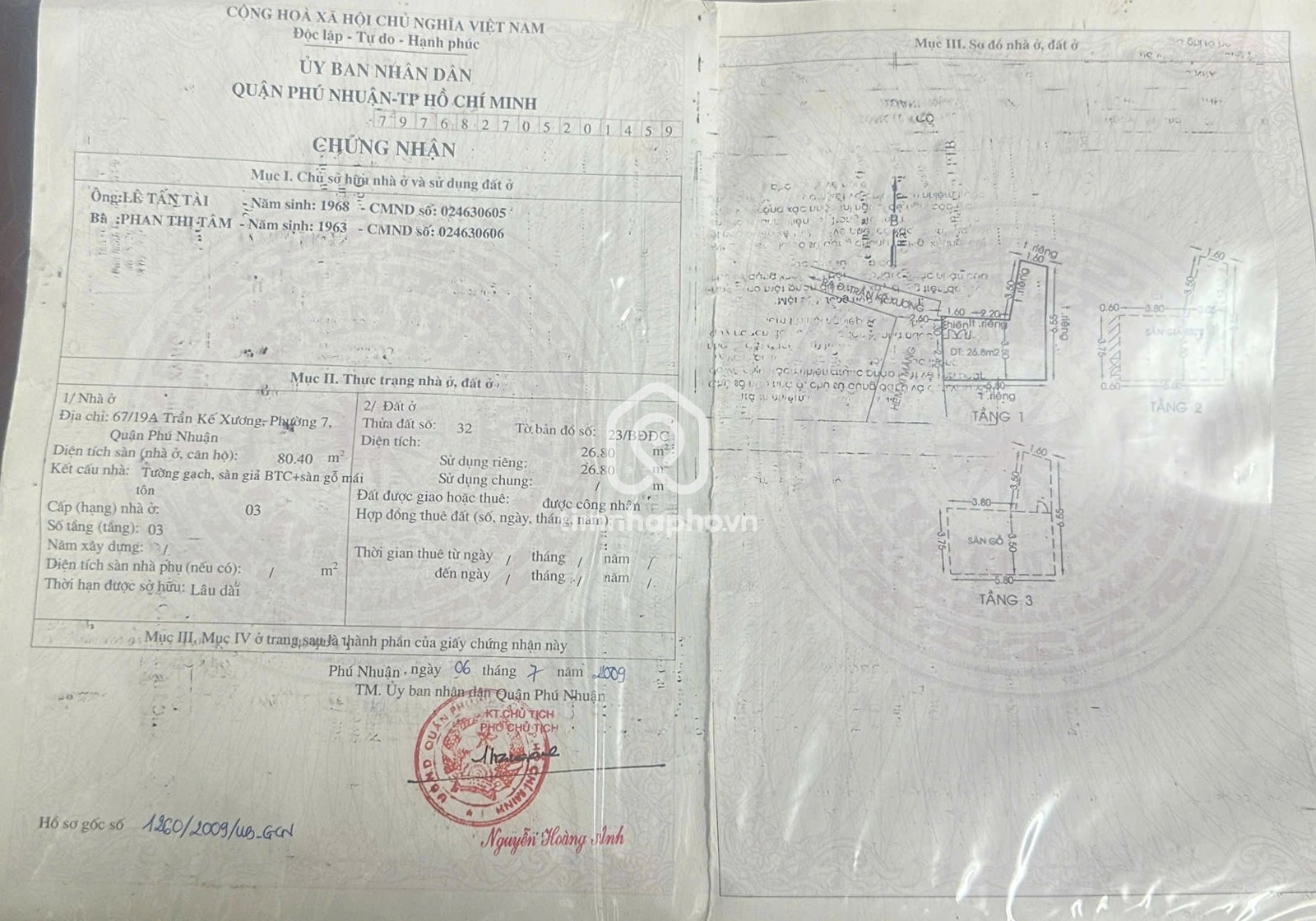 67/19A Đường Trần Kế Xương, Phường Cầu Kiệu