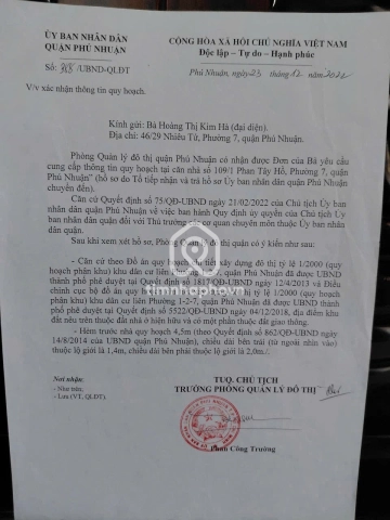 109/1 Đường Phan Tây Hồ, Phường Cầu Kiệu